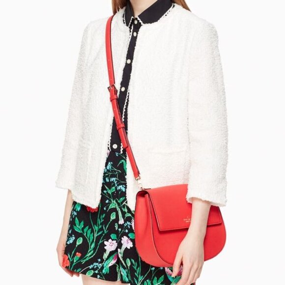 💕KATE SPADE💕 Cameron Street Byrdie Crossbody Bag ~ Rooster Red NWOT - Picture 7 of 16